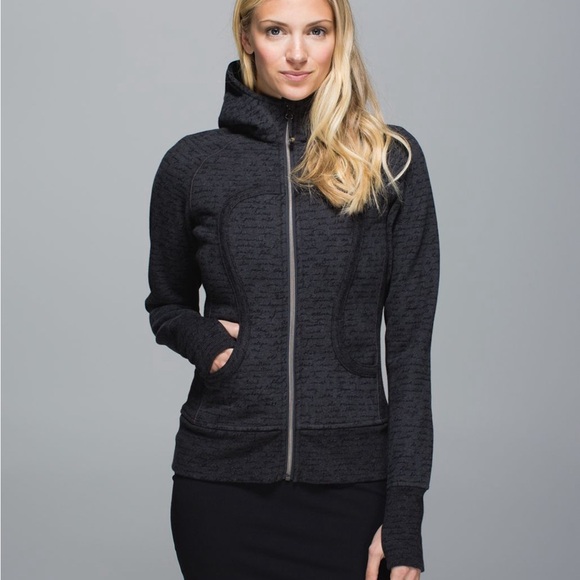 Lululemon Scuba Hoodie Manifesto Script Ghost Black - Picture 11 of 16